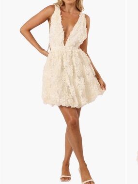 Petal & Pup Atti Floral Appliqué Mini Dress